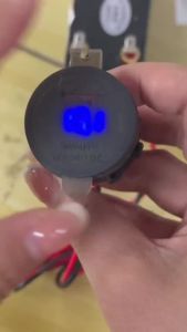 Ổ cắm sạc xe hơi 4 cổng 12V 24V sạc nhanh USB kép Type-C kép có đồng hồ đo điện áp chống nước phù hợp cho xe máy RV thuyền xe tải