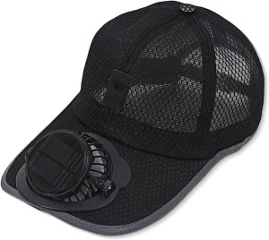 Solar Fan Cap Breathable Baseball Cap with Solar Fan Cooling Hat with Fans for Outdoor Men Women