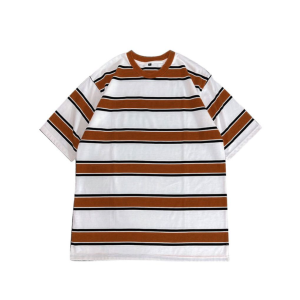 Kaos stripe tangan pendek motif salur cotton premium 24s kaos salur pria wanitaTangan pendek atasan pria