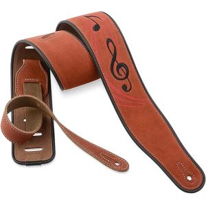 Durable Leather Guitar Strap 2.8 Inches Width Suede Guitar Strap for Bass Electric Guitar and Acoustic Guitar2026