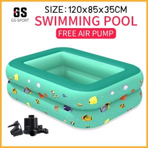 swimming pool for kids Family Size Inflatable And Thickened Outdoor Free Electric Air Pump