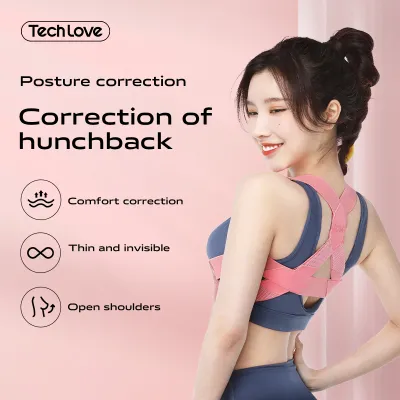Tech Love Ladies Adult Invisible Posture Correction Belt - Anti - Humpback Orthodontics for Summer | Adjustable Support Strap & Vest to Enhance Temperament