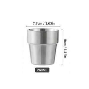 175/300ml 304 Stainless Steel Beer Coffee Cup Childrens Mouth Double-layer Insulated Outdoor Barbecue Korean Style Water Cup