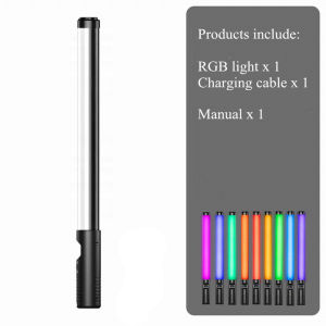 50cm RGB Stick Light Wand Handheld Tube Light LED Video Light CRI 95+ 2000mAh 2000mAh Photography Lighting Fill Lamp Type-C
