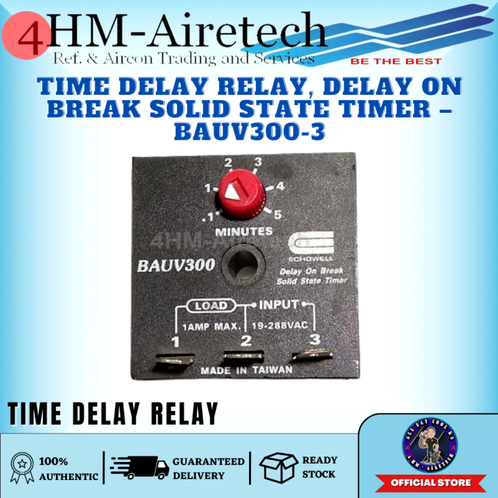 FOURHM Time Delay Relay, Delay on Break Solid State Timer BAUV3003