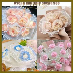 [Valitoo] 28cmx1M Flower Wrapping Paper Wave Yarn Florist Bouquet Packaging Lace Mesh Florist Bouquet Gift Packaging Supplies