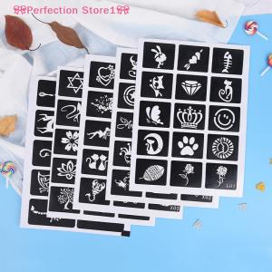 【Special price】🎀Perfection Store1🎀 10 15pcs เล็ก Glitter TATTOO Stencils ผู้หญิงเด็กวาดลายฉลุรอยสัก