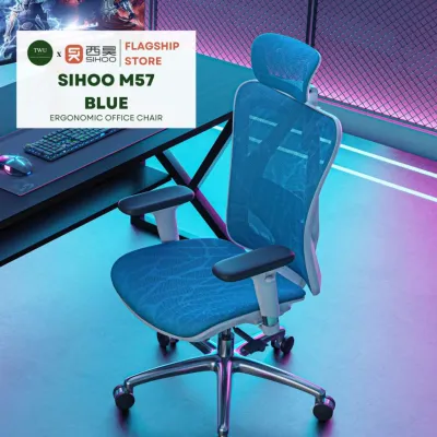 Sihoo M57 Blue Ergonomic Office Gaming Chair with 2 Year Warranty | Limited Edition | Sihoo official
