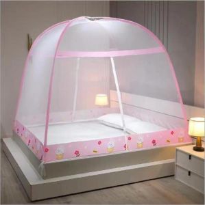 Kelambu Tenda Premium Multifungsi Poliester Premium dengan Motif Modern - Ukuran Jumbo 180x200 untuk Semua Tempat Tidur