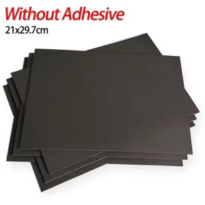 5Pcs Self-Adhesive Magnetic Mat Writable Black Magnetic Sheet for Refrigerator Photo and Picture Cutting DIY Office Storage Supplies
