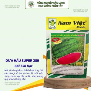 Hạt Giống Dưa Hấu Lai F1 Hắc Mỹ Nhân Super 389 – 550 Hạt – Nam Việt Seeds