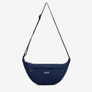 Túi đeo chéo nam nữ hình bán nguyệt NATOLI túi bánh bao chần bông vải canvas chống nước tốt-Soft Touch Crossbag T26