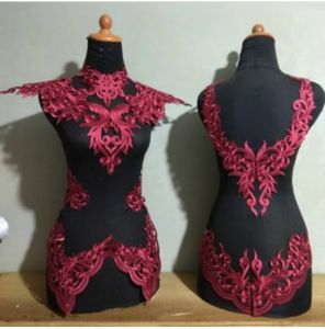 Renda Bordir Murah Model Gaun Romawi