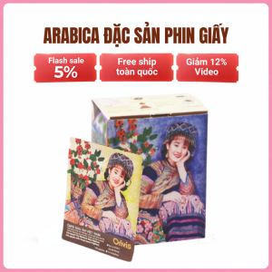 Cà Phê Phin Giấy Arabica Đặc Sản ORIVIS - Mộc nguyên chất Thơm Ngon Đậm Vị Coldbrew/Nóng