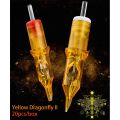 20pcs Yellow Dragonfly V2 Tattoo Cartridge Needles 4 color cap for RL/RS/RM/M1. 