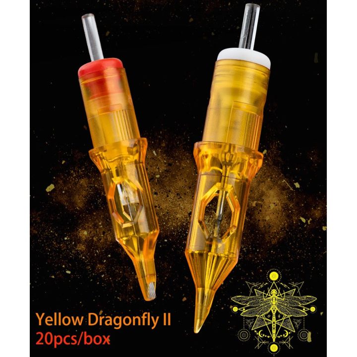 5pcs Yellow Dragonfly V2 Tattoo Cartridge Needles Upgrade Mix Size ...