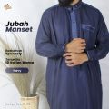 Baju Jubah Gamis Muslim Pria Saudi Dewasa Manset Lengan Panjang Jumbo Size XXL-XXXL. 