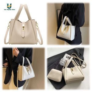 Versatile Womens Bucket Bag in PU Leather Crossbody Bag for Work and Travel Stylish Shoulder Bag with Spacious Interior