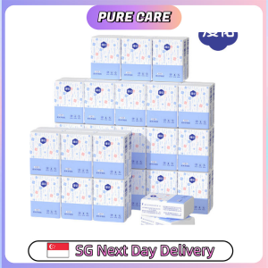 【Pure Care】 【100 Packs / Box】ManHua 3-Ply Tissue/Soft/Strong Absorbent/Wood Pulp for Daily Use