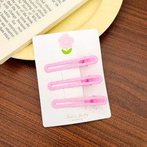 Jepit Rambut Wanita Jepit Model Gelombang Isi 3pc Klip Poni Warna Warni Lucu