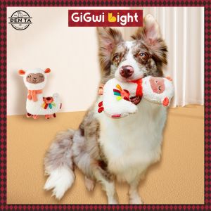GiGwi Đồ chơi thú nhồi bông chút chít cừu Alpaca cho chó Light series – Đen Ta pet shop