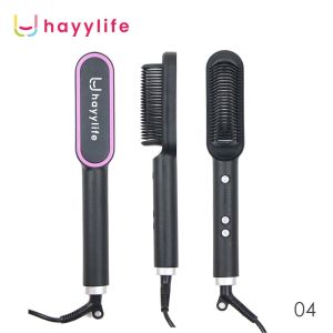 HAYYLIFE Catok Sisir Pelurus Rambut Hair Straightener Curler 2 in 1 catokan sisir listrik HL-BBB531