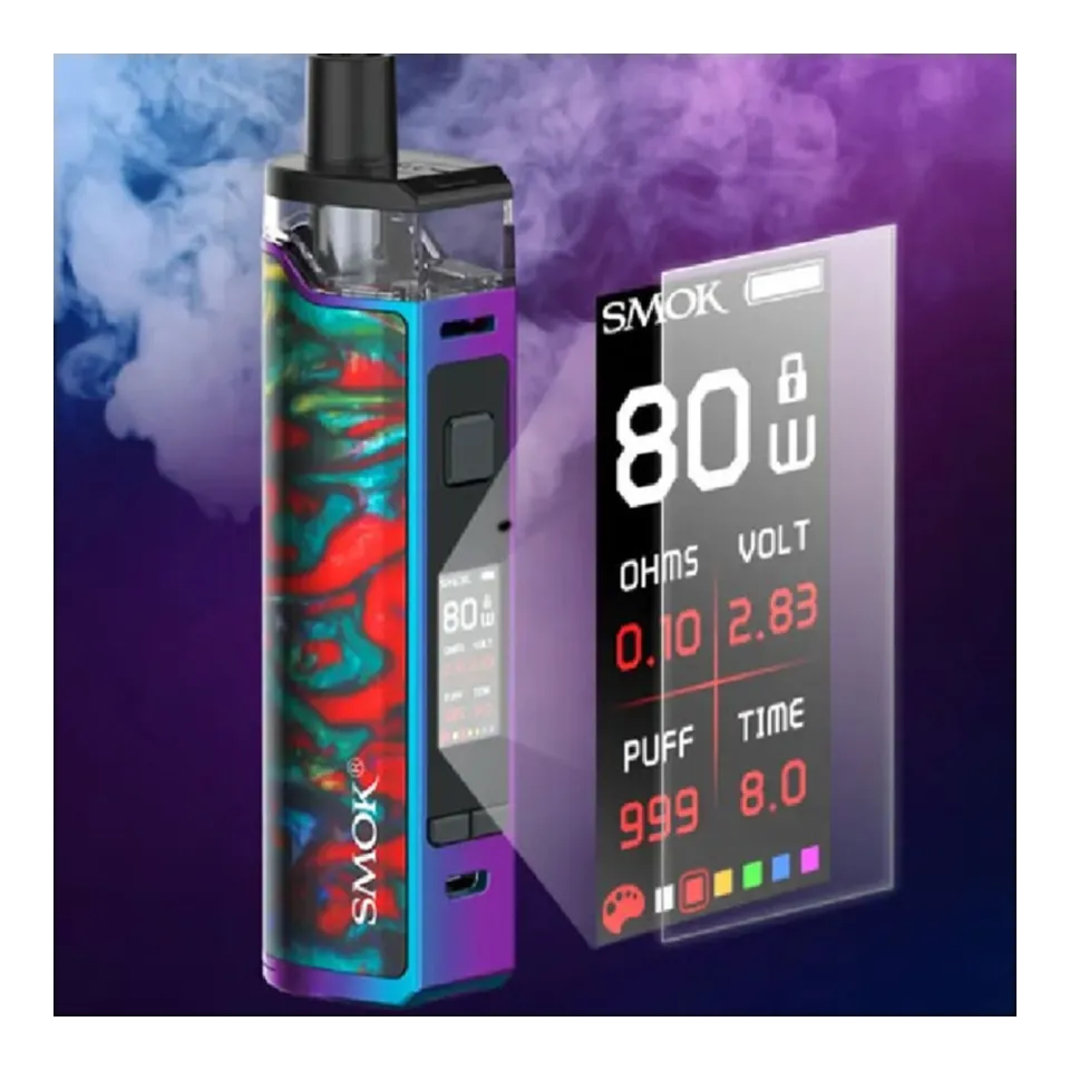 smok rpm 80 battery SMOK NORD 4 Refillable Pod Vape Kit [Brown Leather]