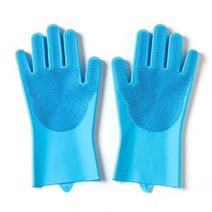 Pet Bath Gloves Silicone Anti-Scratch/Bite Gloves Pets Massage Grooming Brush Dog/Cat Cleaning Tools
