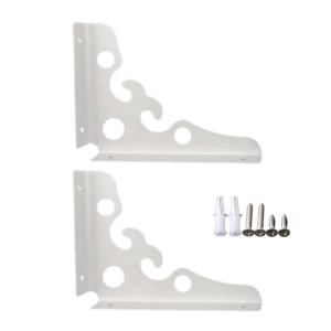 1Pair Wall Mounted Metal Shelving Bracket Triangular Corner Brackets with Screws Metal Floating Shelf Bracket Hardware
