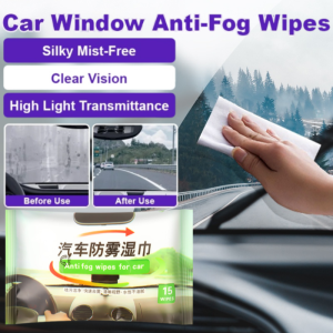 Car Antifog Wipes Waterproof Quick-Clean Cloth Car Windshield Mirror Defogger Wipes For Driving Safety Auto Glass Anti Condensation汽车玻璃防雾湿巾
