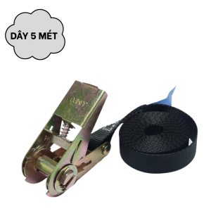 Dây Chằng Hàng Dây Cảo Tăng Đơ Chịu Lực Cao Cấp 1000kg rộng 2.5cm Móc Buộc Hàng Xe Đạp Xe Máy Ô Tô dài 3M-5M-8M