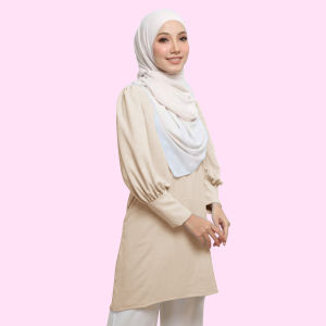 Blouse Puff Sleeve Wanita Muslimah Yang Moderen