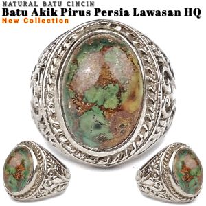 Natural Batu Cincin Batu Turquoise Pirus Persia Lawasan