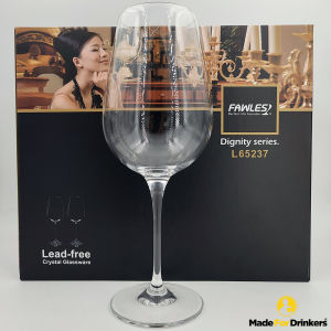 FAWLES Dignity Bordeaux Wine Glasses Gift Box of 6 / 675ml / Non-Leaded Crystal Glass / Lead-free Crystal glassware / Clear Large Red Wine Glasses / wine glass / wine glassware / Suitable for Cabernet / Pinot Noir [Made For Drinkers]
