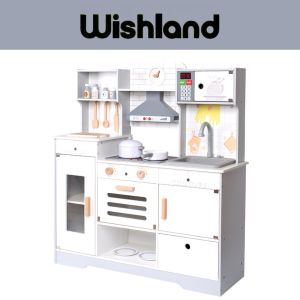 BABIBO Wooden Kitchen Ages 3+ Real Water Faucet with Lights and Sounds Pretend Toy Gift For Boys and Girls by WISHLAND