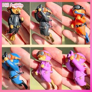 [Hill Angelia] Kawaii nhựa frogman đồ trang trí hồ cá thú vị nổi trang trí mô phỏng Mini thợ lặn bể cá Phụ kiện hồ cá