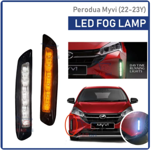 PERODUA MYVI 2022 ABOVE FRONT BUMPER LED DAYLIGHT WITH RUNNING SIGNAL