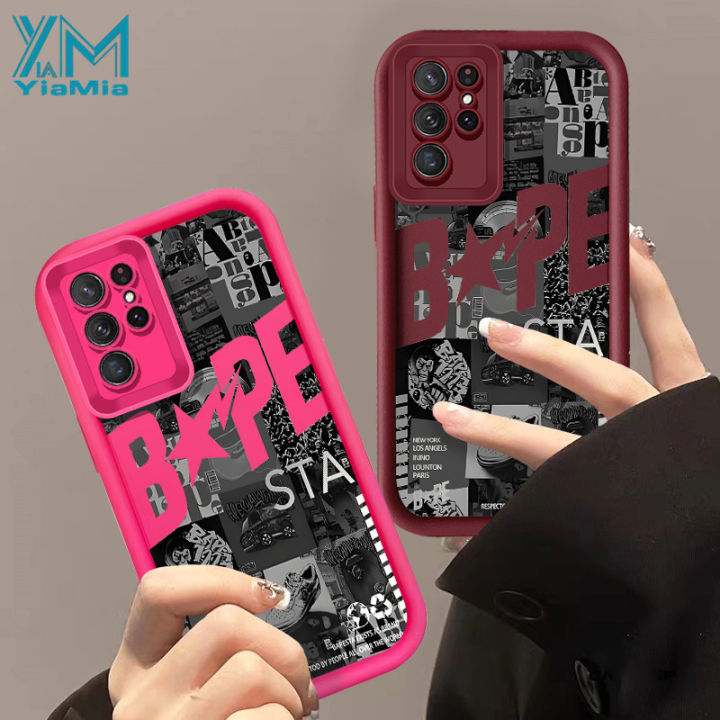 YiaMia Casing For Samsung Galaxy S24 Ultra S21 Ultra S22 Ultra S30