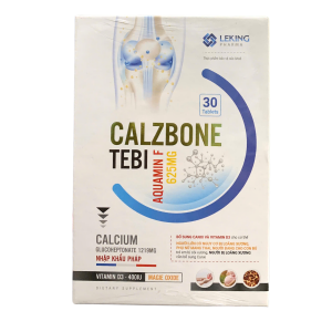 TPBVSK CALZBONE TEBI Hộp 30 viên - Hỗ trợ tăng chiều cao chắc khoẻ xương giảm tê bì chân tay