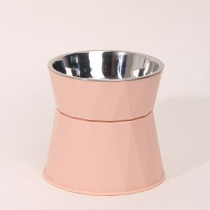 DEARYOYO 3Height Cat Food Bowls Stainless Steel Elevated Pet Bowl Durable Nontoxic Nonslip Neck Guard Dog Bowls With Stand Puppy Feeder