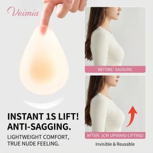 Ultra Thin Invisible Silicone Breast Pads Adhesive Nipple Covers Instant Lift Secure Stay Daily Wear Comfort