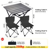 【CEMAL】 camping table and chairs set folding chair buy 1 take 1 outdoor camping chair portable picnic table aluminium alloy camping table set