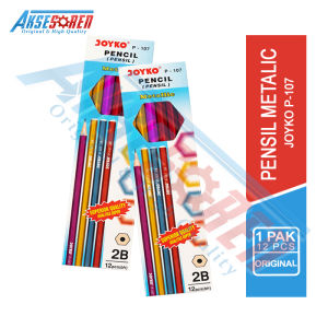 Aksesoren Pensil Warna Metalic Joyko [P-107] / Pingsil Tulis 1 Pak / Pencil Gambar / Perlengkapan Sekolah