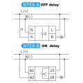 CHINT NTE8 Series Time Delay Relay Control Off Power On Delay NTE8-A NTE8-B 5S 10S 120S 480S AC220V DC24V Din Rail Digital Timer. 