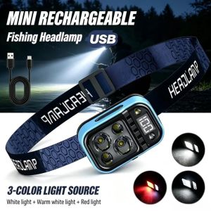 MYTHIS COB and XPG Lighting LED Headlamp Motion Sensor Battery Indicator Headlamp Flashlight Waterproof Rechargeable Headlamp Fishing