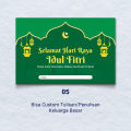 (Isi 25 PCS) Kartu Ucapan Lebaran Idul Fitri / Sticker Idul Fitri / Stiker Lebaran 2023  Bisa Custom Tulisan. 