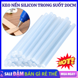 SET 10 Keo Nến Silicone - Keo Silicon Trong Suốt Dùng Cho Máy Bắn Keo Làm Đồ Handmade DIY  Dán Cố Định - Keo Que Nến Dính Chắc Khô Nhanh Tiện Lợi