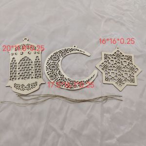 1 Set Isi 3 Gantungan 3D Hiasan Gantungan Plat Idul Fitri Gantungan Eid Mubarak