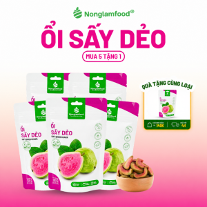 [Mua 5 tặng 1]Ổi Sấy Dẻo NONGLAMFOOD Dẻo Mềm Loại 1 Hàng Chuẩn Xuất Khẩu | Trái Cây Sấy Dẻo Túi 100g