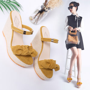 CXL Brand Korean Version Fashion Slippers 4.33 Inches Wedge Sandals For Women (35-40 Size)